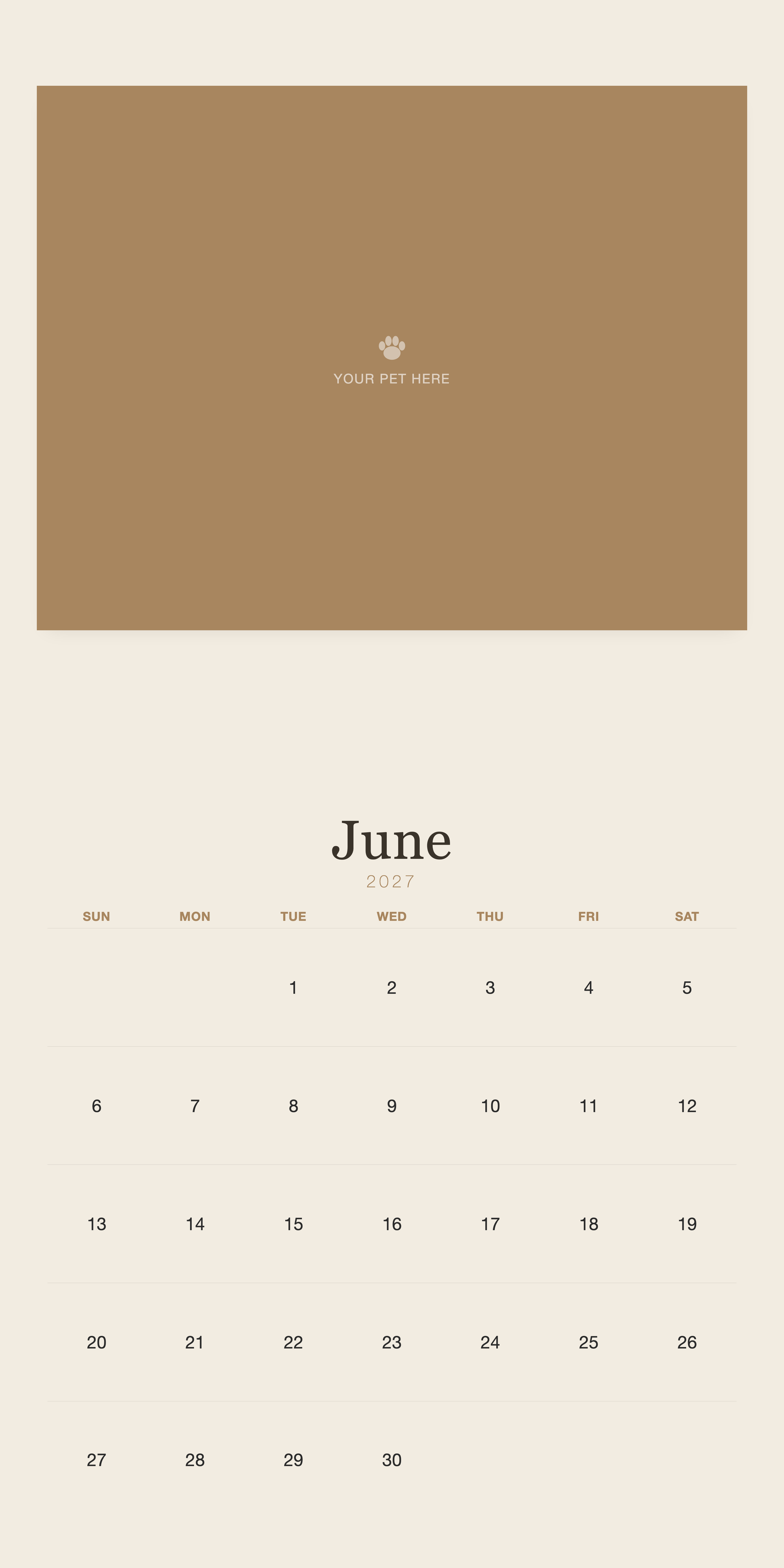 pet-calendar-2027-plain-linen-square-pages 06-june