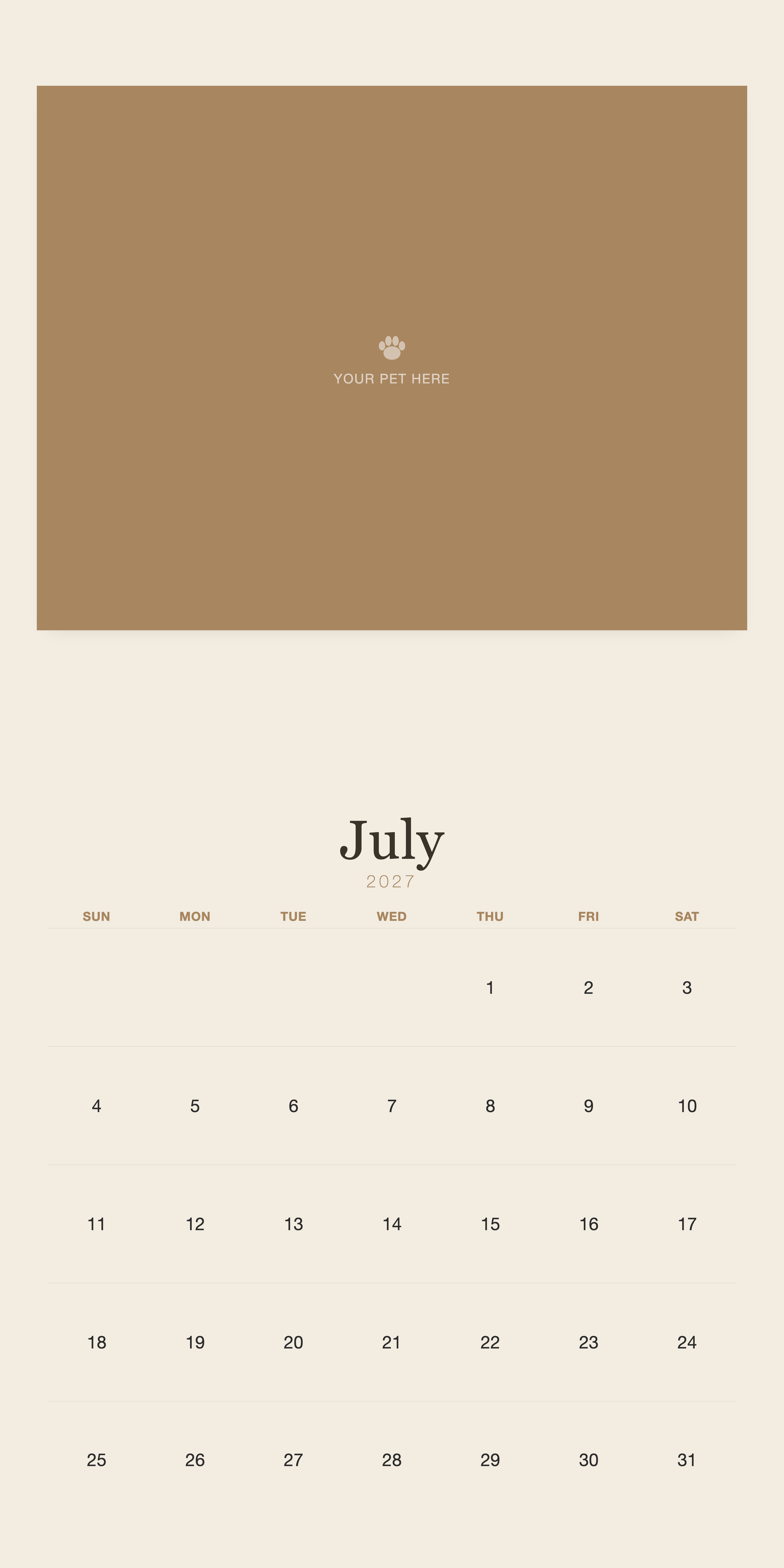 pet-calendar-2027-plain-linen-square-pages 07-july