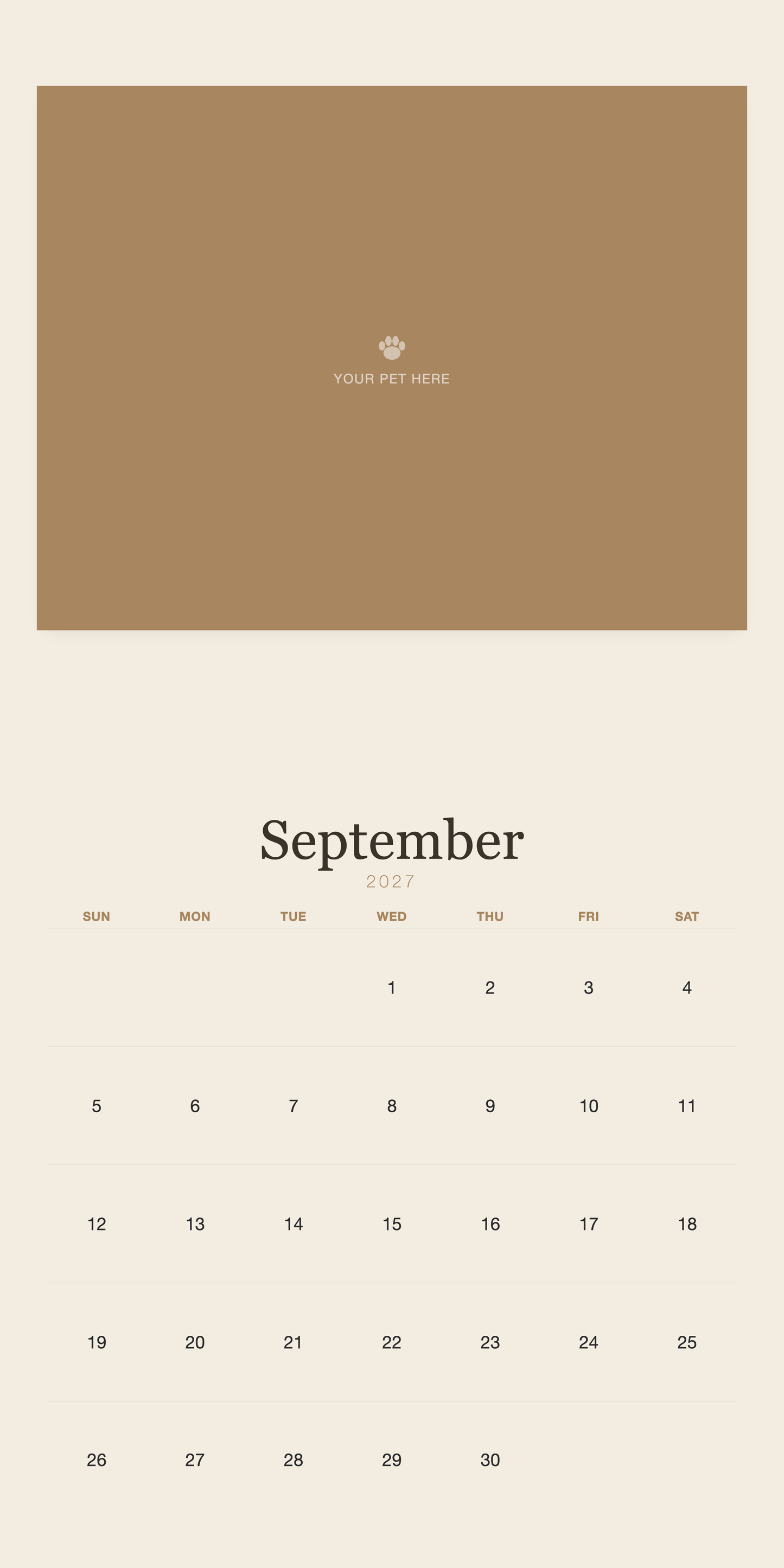 pet-calendar-2027-plain-linen-square-pages 09-september