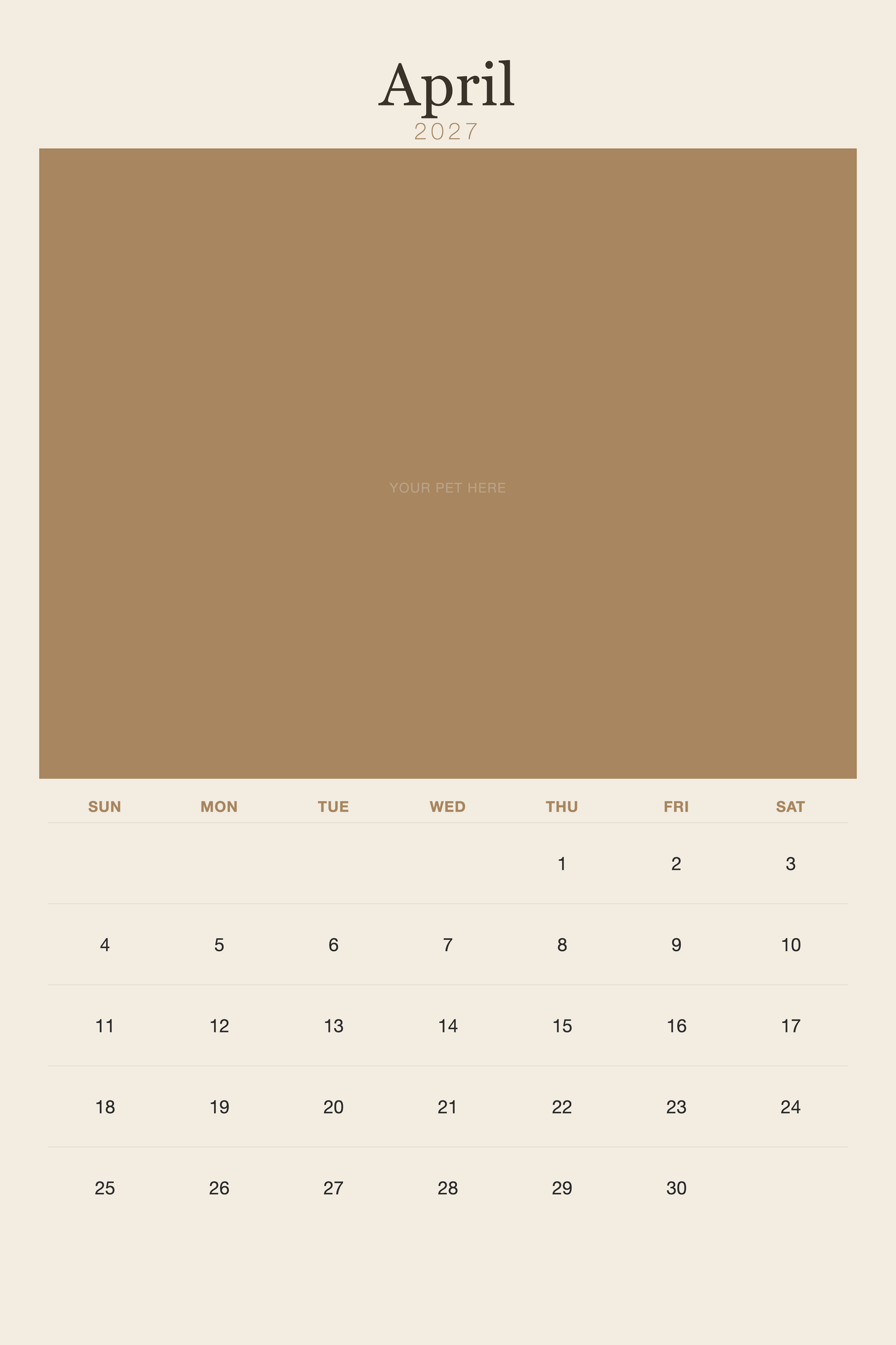 pet-calendar-2027-plain-linen-xl-pages 04-april