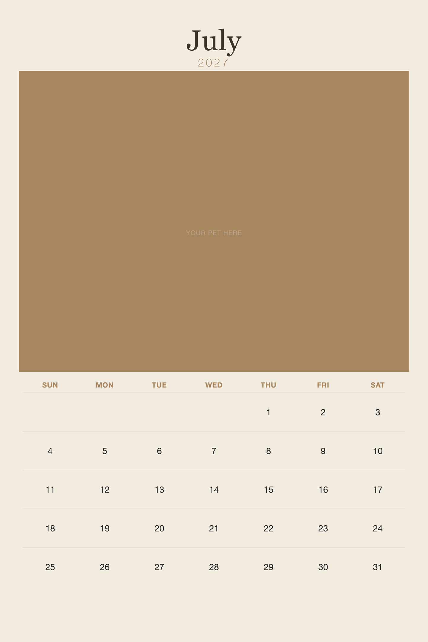 pet-calendar-2027-plain-linen-xl-pages 07-july