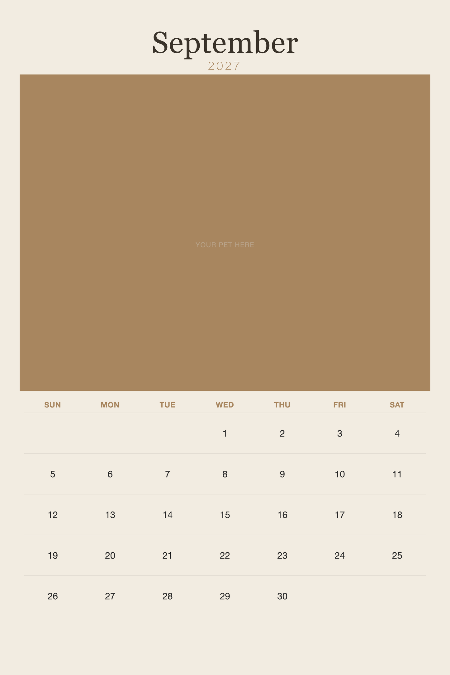 pet-calendar-2027-plain-linen-xl-pages 09-september