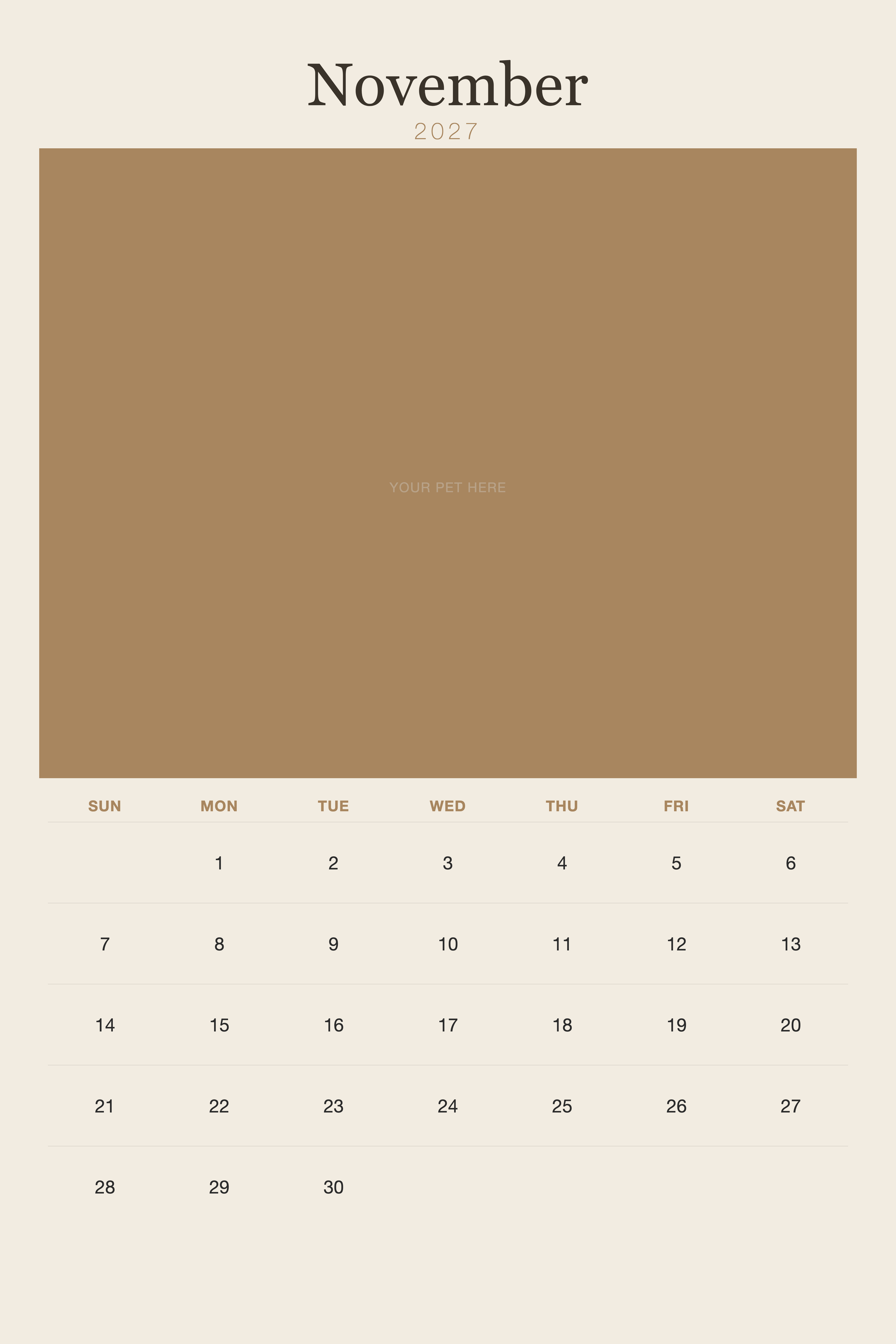 pet-calendar-2027-plain-linen-xl-pages 11-november
