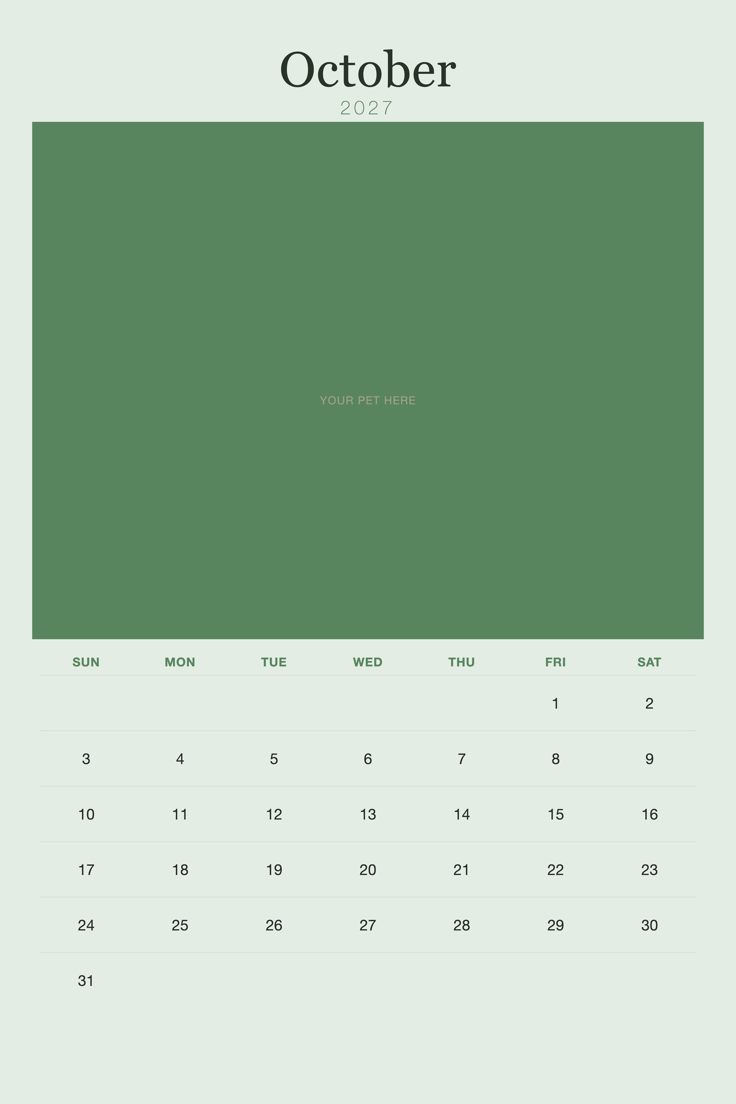 pet-calendar-2027-plain-sage-xl-pages 10-october