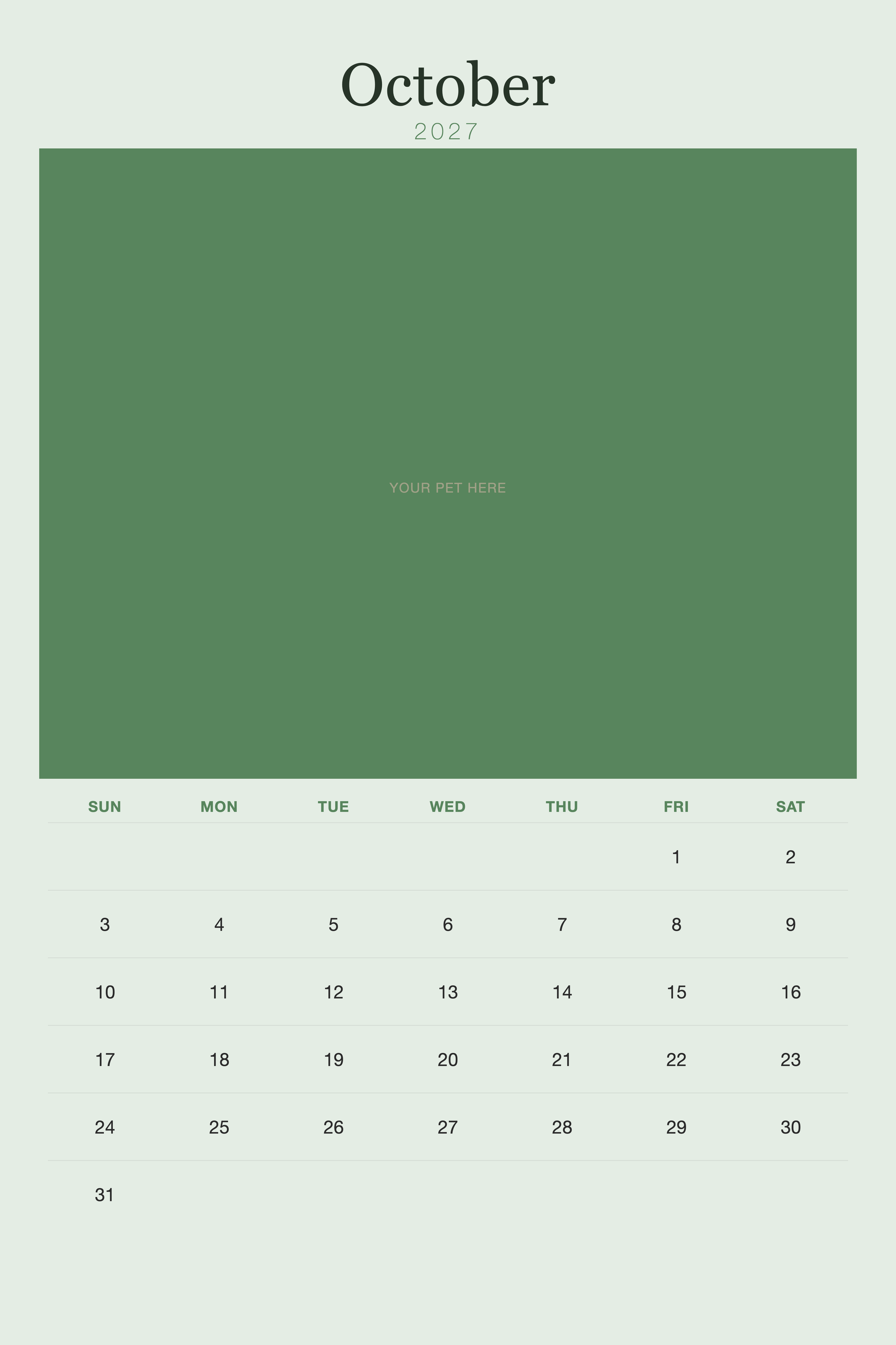 pet-calendar-2027-plain-sage-xl-pages 10-october