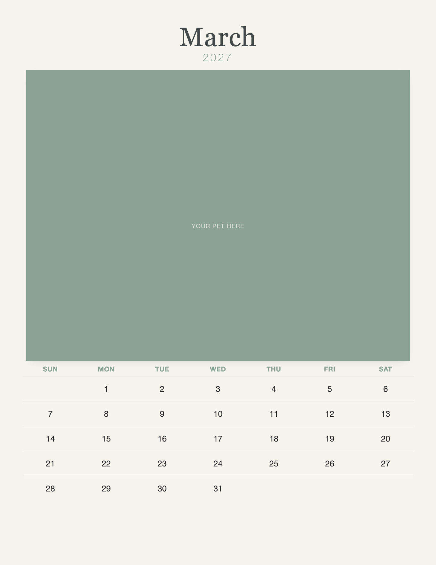 pet-calendar-2027-watercolor-pages 03-march