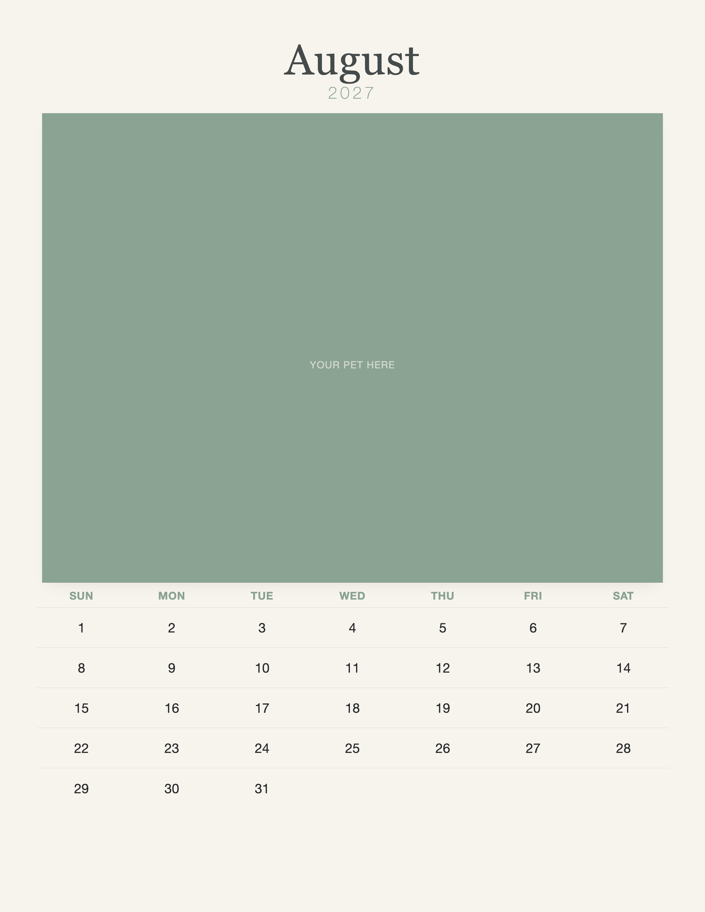 pet-calendar-2027-watercolor-pages 08-august