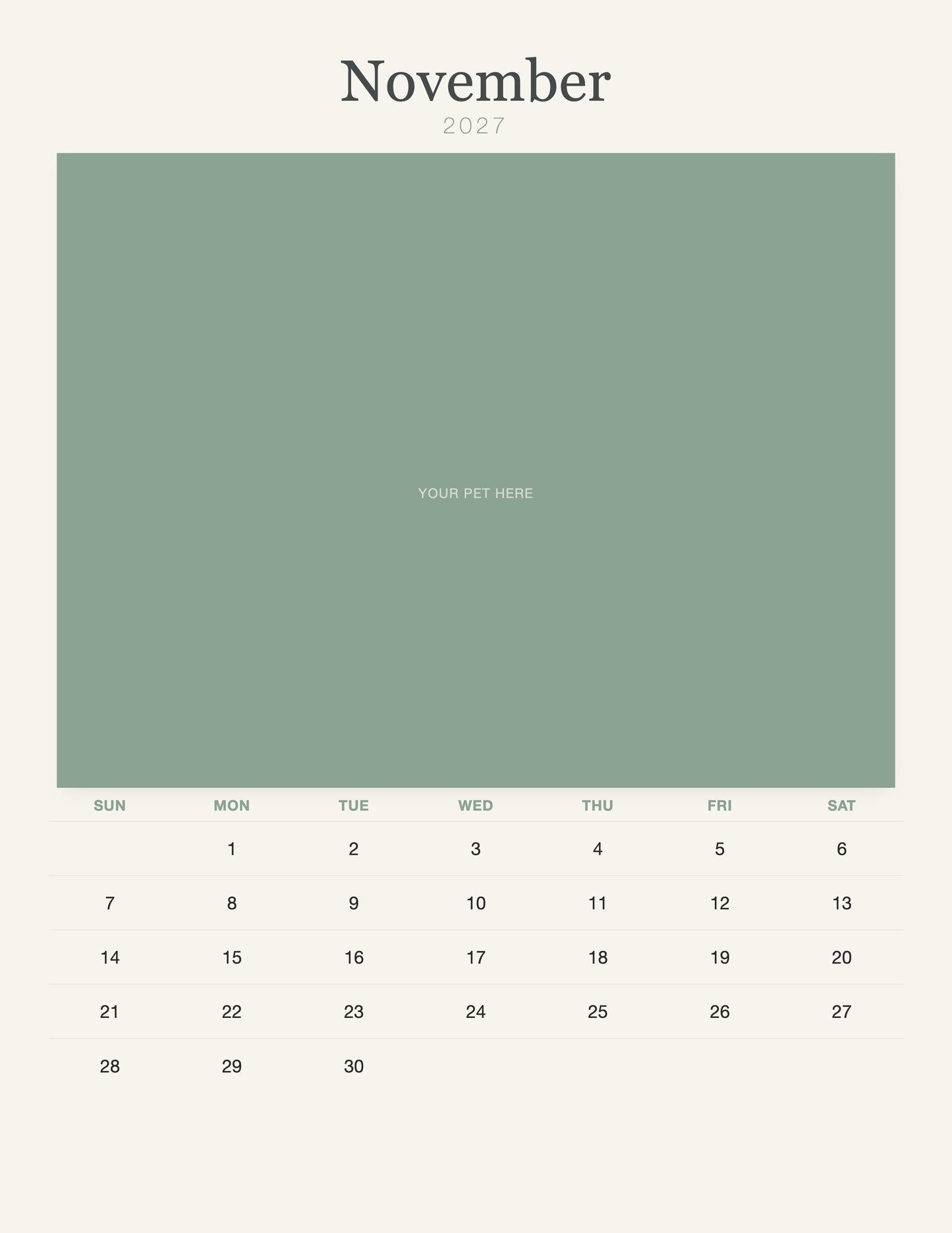 pet-calendar-2027-watercolor-pages 11-november