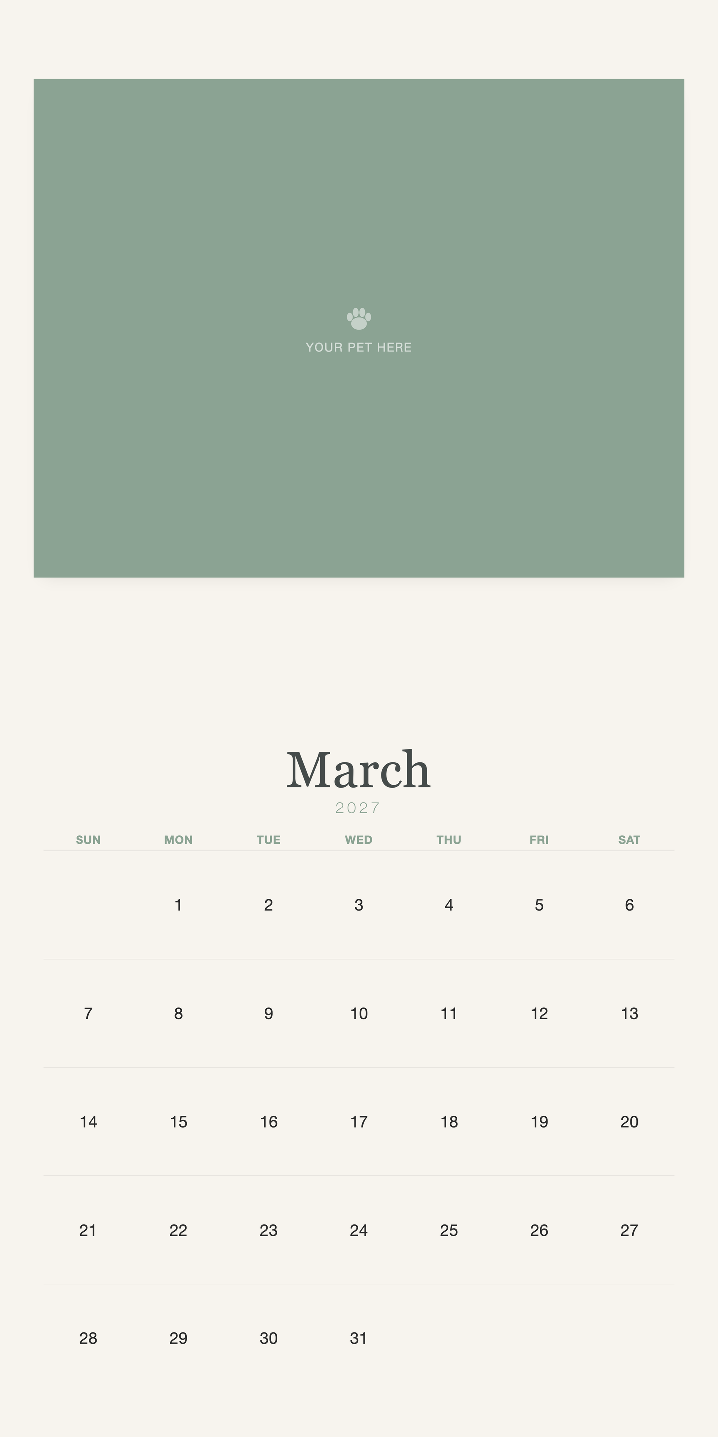 pet-calendar-2027-watercolor-square-pages 03-march
