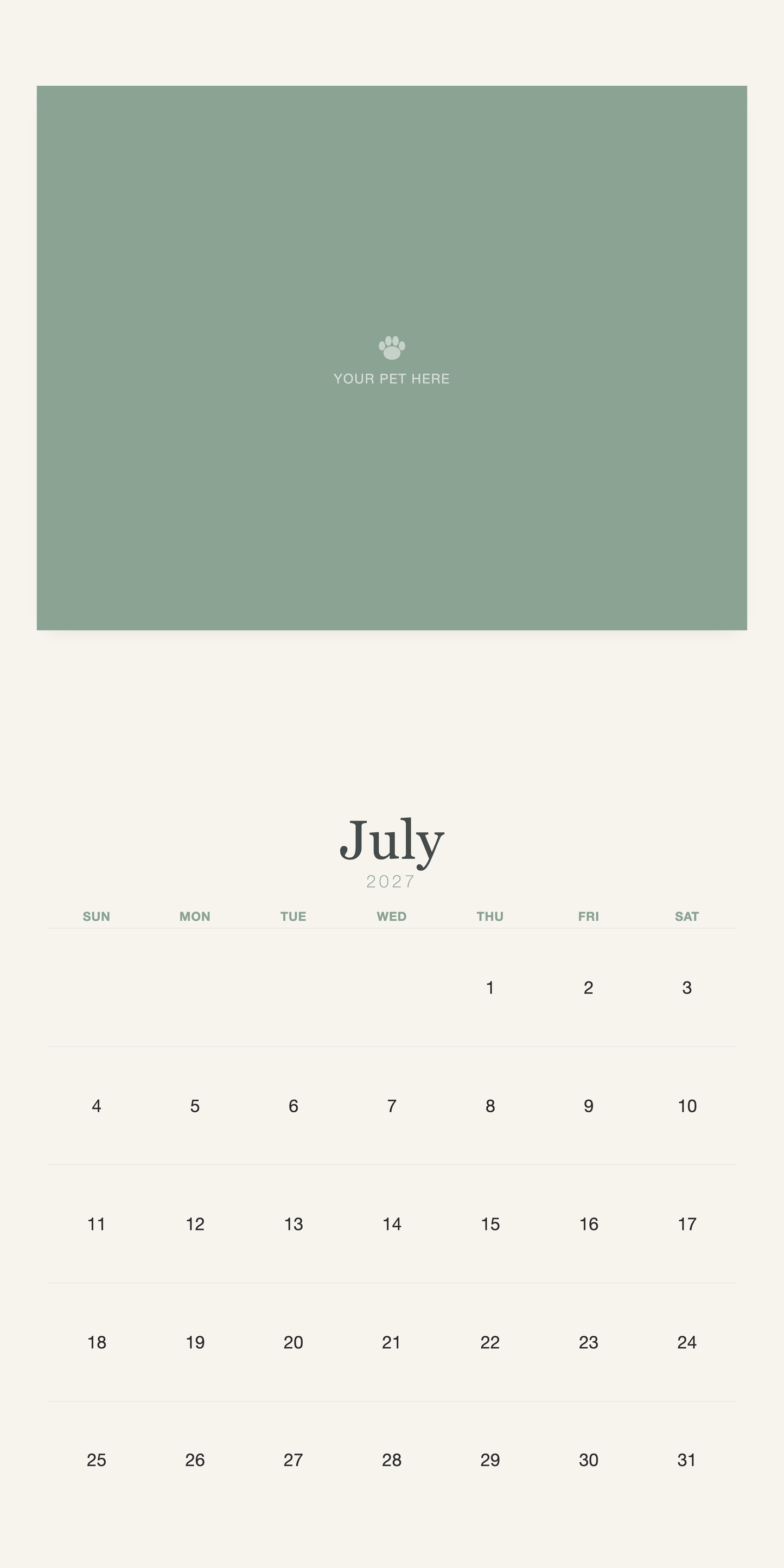 pet-calendar-2027-watercolor-square-pages 07-july