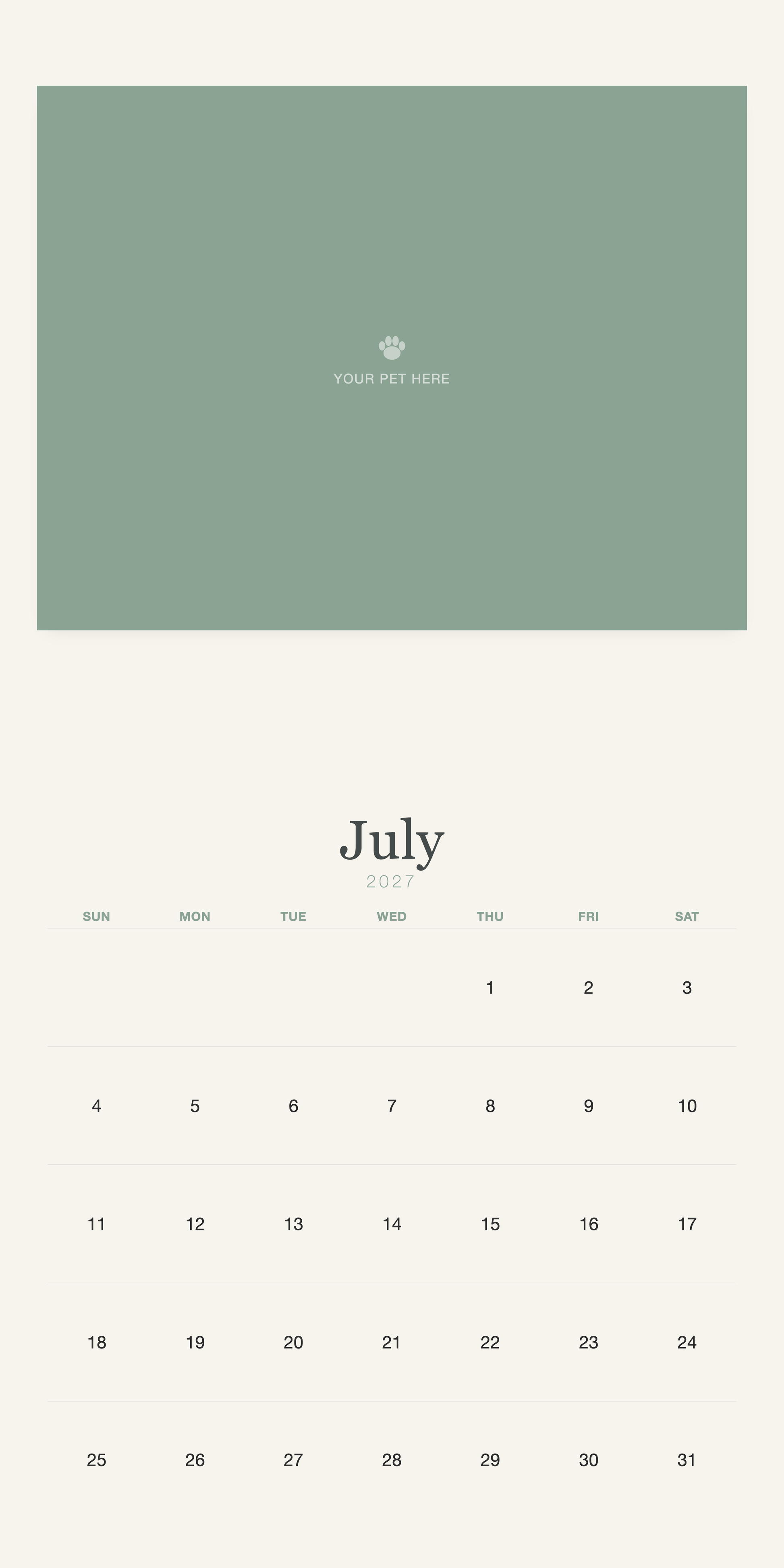 pet-calendar-2027-watercolor-square-pages 07-july