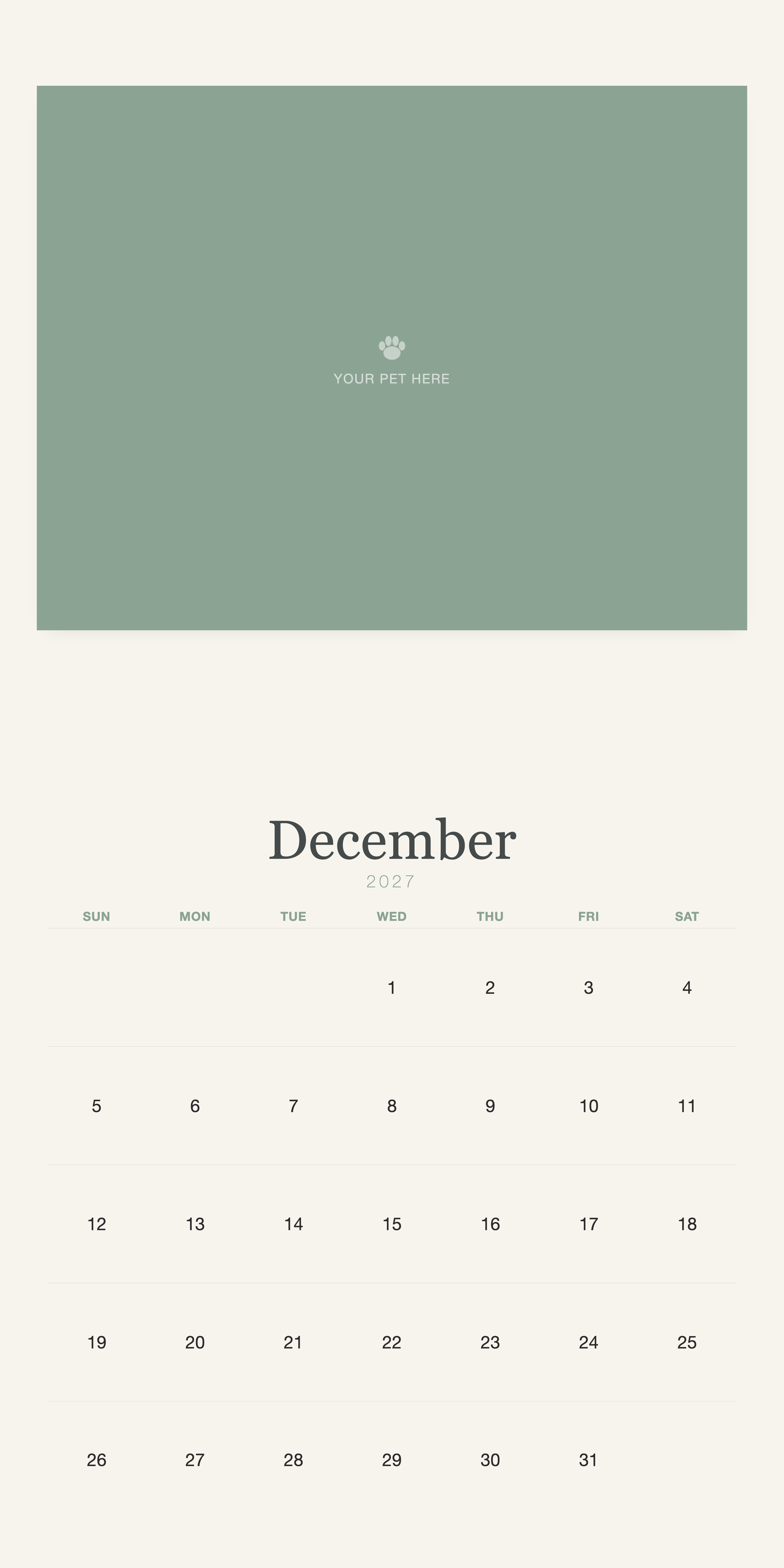 pet-calendar-2027-watercolor-square-pages 12-december