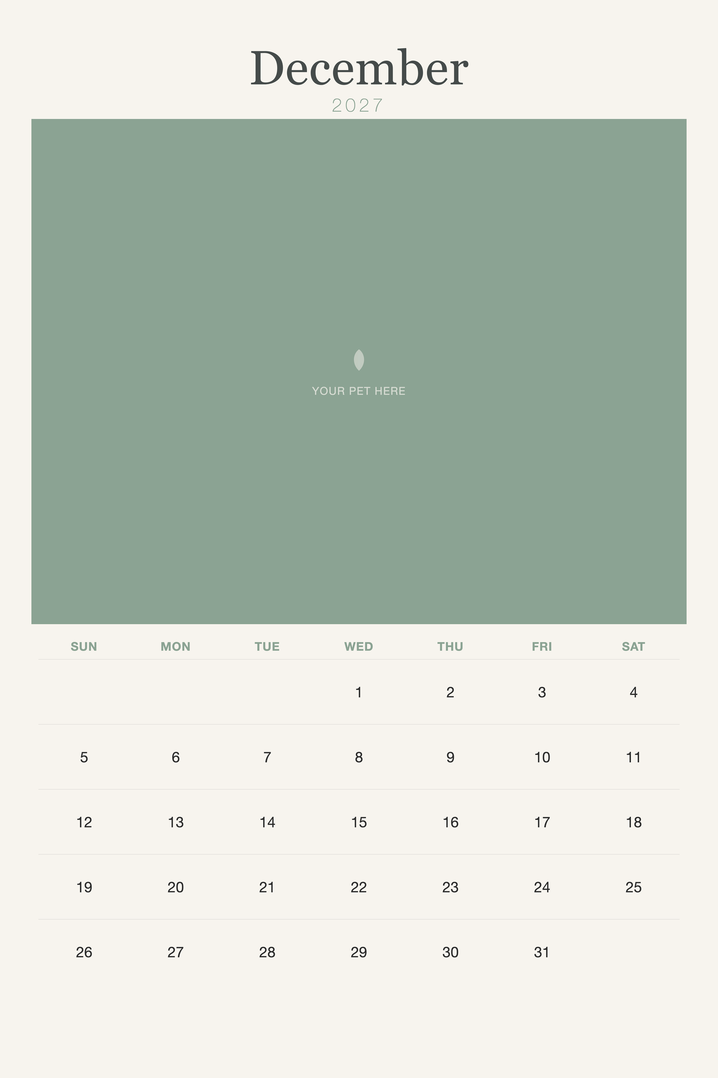 pet-calendar-2027-watercolor-xl-pages 12-december